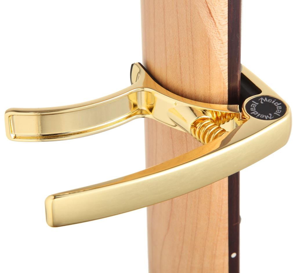 Phoenix One Touch Guitar Capo Tasto Alloy Care Fiber Cloth Safe and Secure Warranty 3 Piece Folk Electric Acoustic Gold Metallic Mirror Gold KNIGHT OF