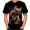 Dog Print, Fashionable, Comfortable, Lightweight, Short Sleeved T-shirt, Summer Round Neck