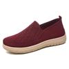 Весенние туфли Slip on Vulcanize для женщин 2025 г., дышащие сетчатые полые туфли на плоской подошве, удобные нескользящие повседневные туфли для мам