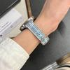 18/20/22 мм ремешки для часов Samsung Galaxy Watch 8/7/4 6 Classic 5 Pro, квадратные, металлические, джинсовые, кожаные, для Amazfit Bip/GTS GT2
