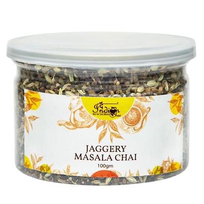 Индийский чай - Джаггери Масала Чай 100 г, смешанный с органическим гуром и лучшими индийскими специями для кислотности, иммунитета и пищеварения