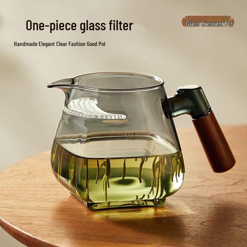 ZISIZ Glass Teapot with Crescent Filter