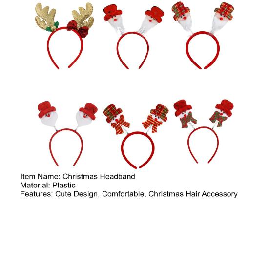 Рождественская повязка на голову для взрослых и детей, праздничный аксессуар для волос, повязка на голову с Санта-Клаусом и снеговиком для всех возрастов, для рождественских вечеринок и маскарада