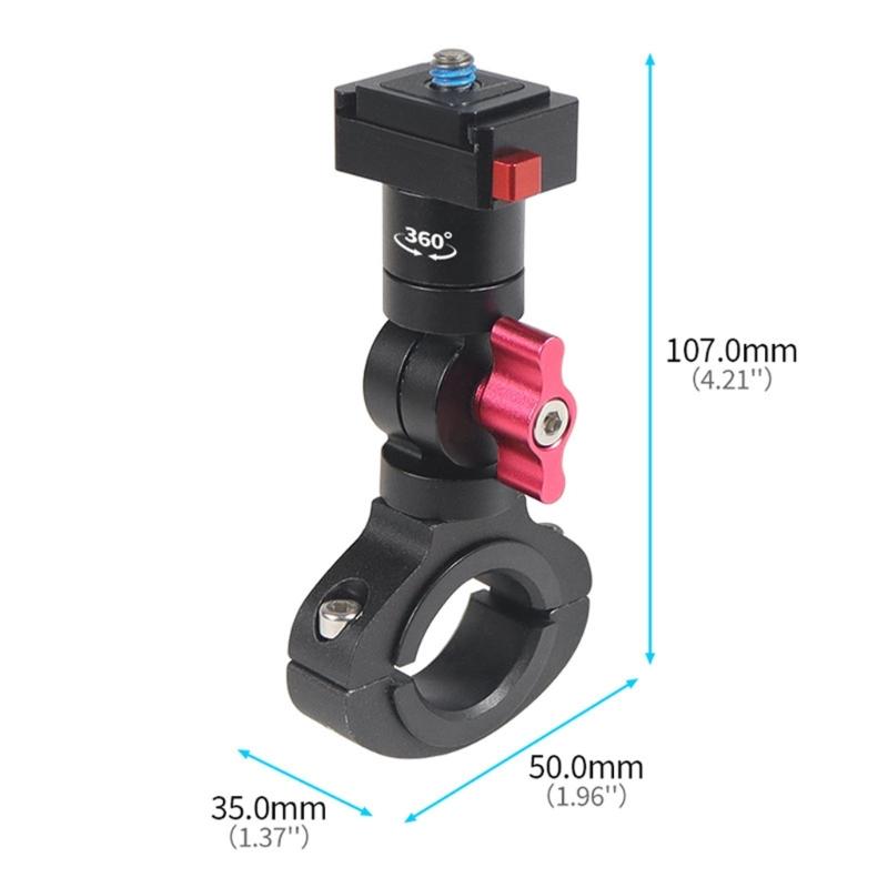 Lightweight 360 Degree Rotating Camera Bike Handlebar Clamp Quick Installation Cycling Accessories for 360 Action Camera