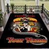 Custom Name Pearl Jam Crystal Velvet Floor Rug Personalized Text Soft Carpet Home Decor