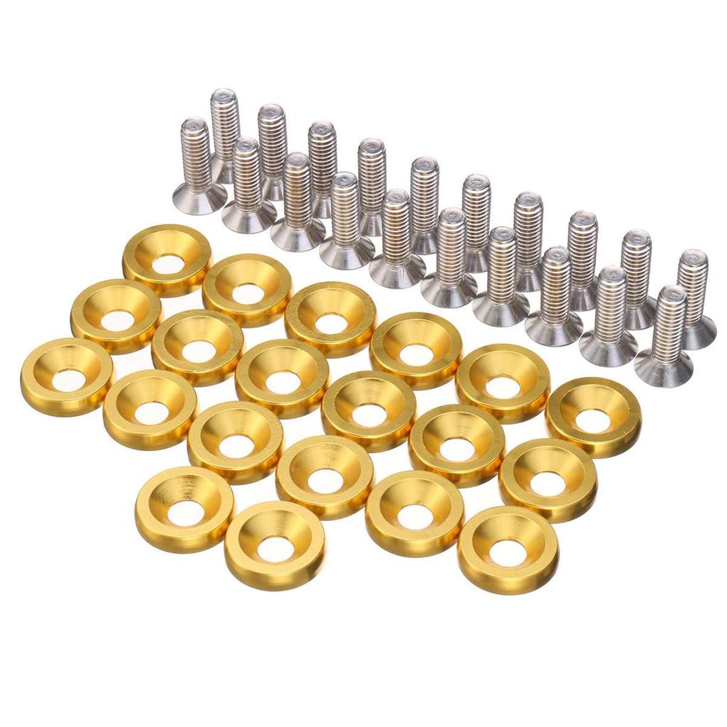 20 шт. M6x15 мм CNC алюминиевый автомобильный стайлинг универсальные наклейки на бампер пароль для комплекта для наряда на болты с шайбами на крыльях моторного отсека