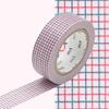 Masking Tape MT 1.5 Cm Red and Blue Grid