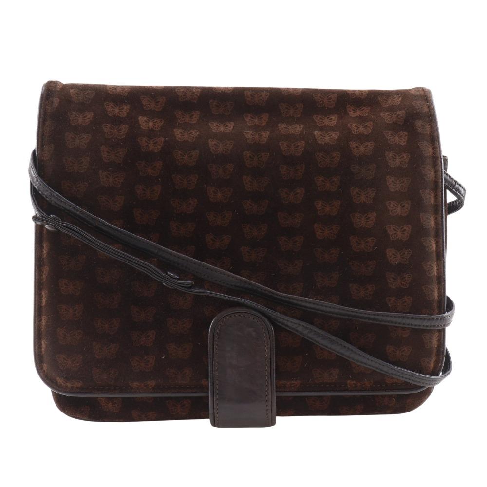 BOTTEGAVENETA 3WAYShoulder Tote Bag Butterfly Pattern Brown Suede Women Used