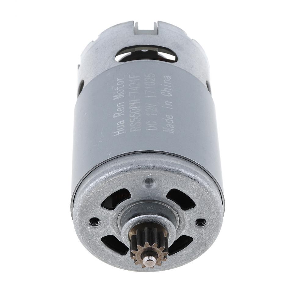 Двухскоростной двигатель постоянного тока RS550 12/16.8/25V 19500 об/мин с 12- ступенчатой коробкой передач