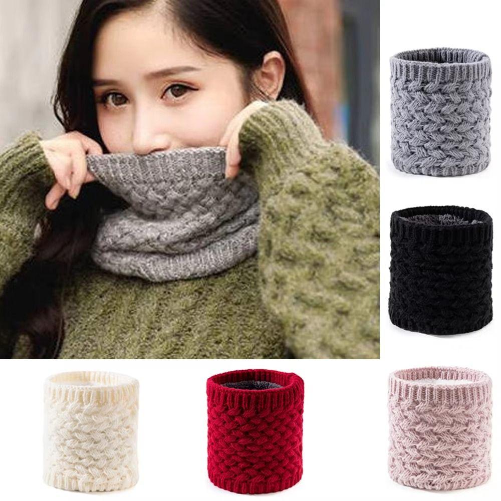 Plush Neck Warmer Thickened Lining Sport Scarf Fashion Neck Scarves