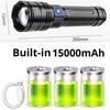 Ultra Bright Torch Built-in Battery Flash Light Emergency Spotlights 5km 1500W Most Powerful Led Flashlights