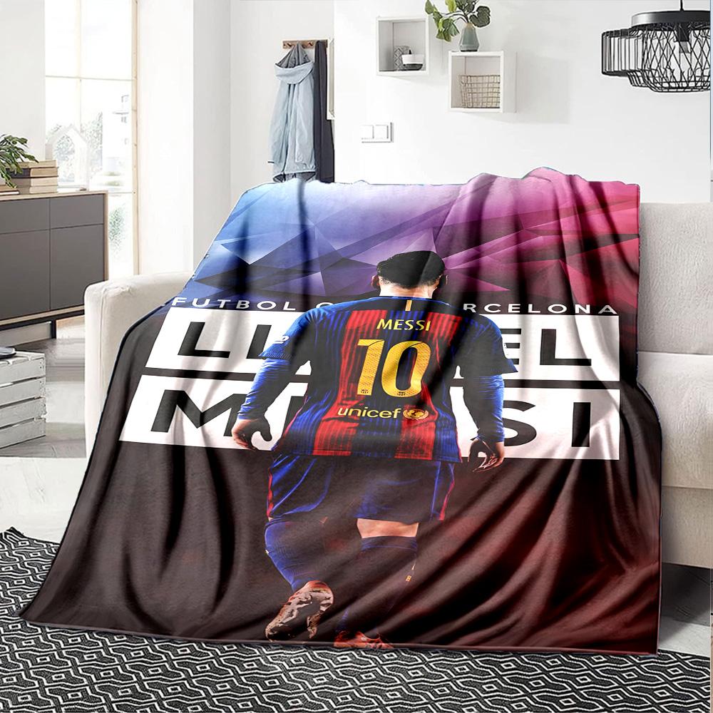 Lionel Messi Soccer Legend Blanket Soft & Cozy Great for Chair Seaside Sofa for All Seasons Warmthful Decor Best Holiday Gift for Friends Family