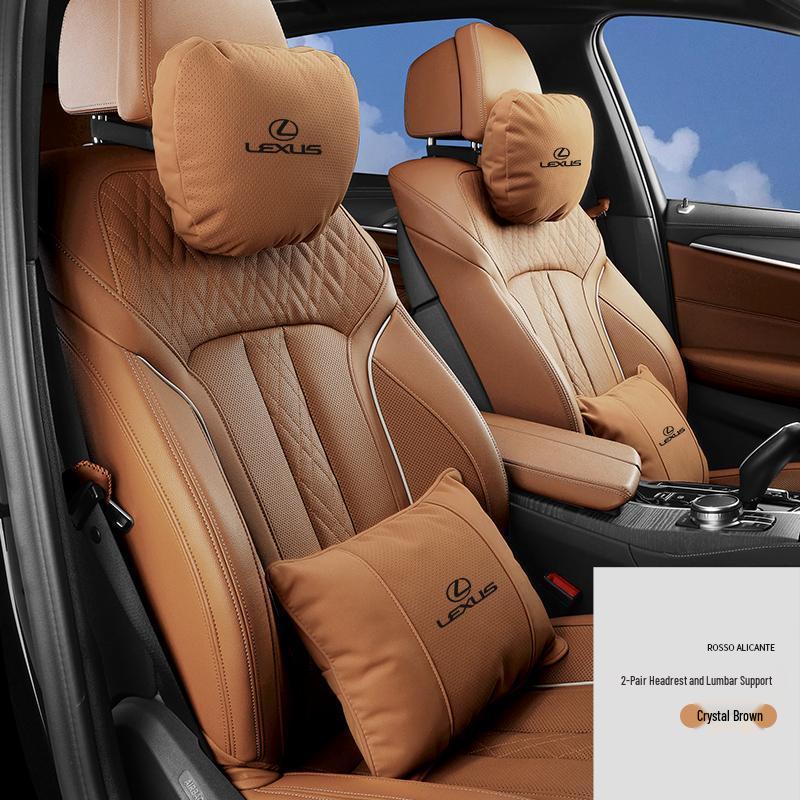 Совместимо с сиденьями, подголовниками и поясничной поддержкой Lexus из замши (ES200, NX260, UX, RX300).