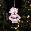 Electroplated Finish Christmas Bear Ornament Glitter Coated Xmas Tree Charm  Window Display