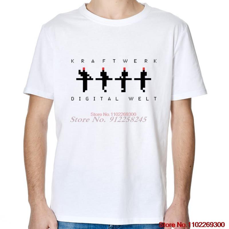 Kraftwerk The Catalogue 70-е Электронный Синтезатор Мода Графические Футболки Летние Хлопковые Новые Рубашки и Футболки Мужские Футболка с Принтом