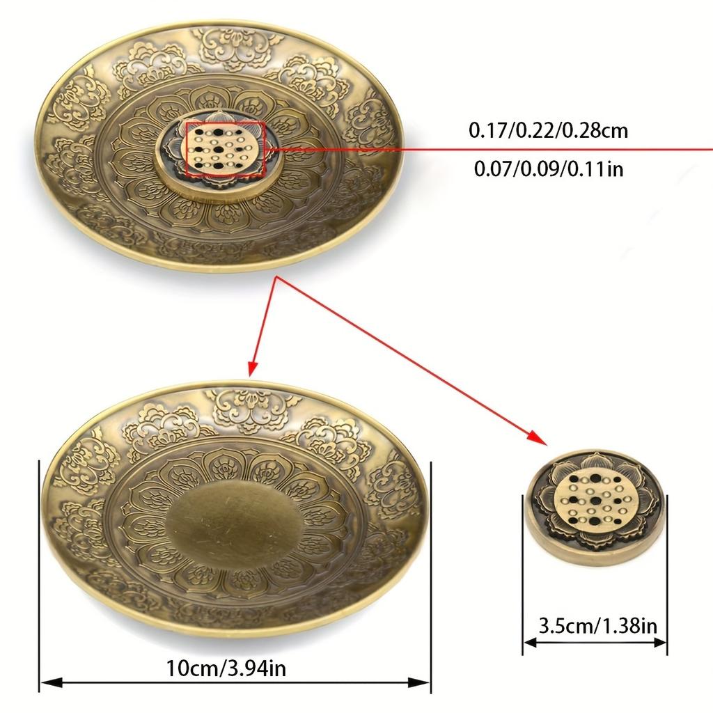For Elegant Flower Zen Lotus Metal Incense Burner Alloy Yoga Incense Holder With Ash Catcher Ideal For Serene Home Decor