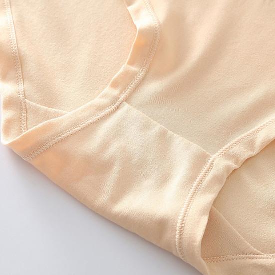 Women Briefs High Elasticity Breathable Soft Panties High Waist Solid Color Embroidery Lace Splicing Plus Size Underwear