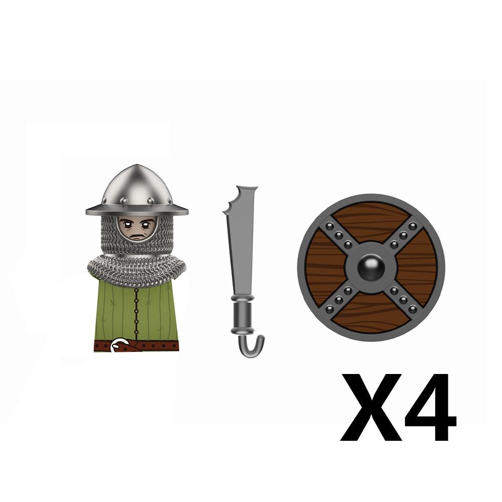 Средневековый Замок Солдат Фигурки Действия Строительные Блоки Дракон Аниме Рыцарь Аксессуар Боевой Конь Ополчение Шлем Щит Игрушка Подарок S015