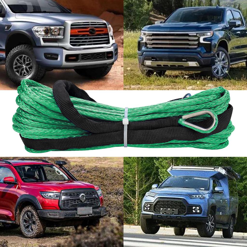 15m /6mm Towing Winch Cable Rope String Line Synthetic Fiber 5500lbs/7000lbs/7700lbs For Jeep ATV UTV SUV 4X4 4WD Car Produts