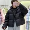 Зимние пуховики женские толстые теплые хлопковые однотонные стеганые пальто женские корейские модные свободные короткие парки с капюшоном женские
