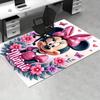 3D Printed Minnie Mouse,Polka Dots,Flowers Anti-Slip Rug - Machine Washable Office Rug for Living Room, Bedroom, Office - Multiple Sizes