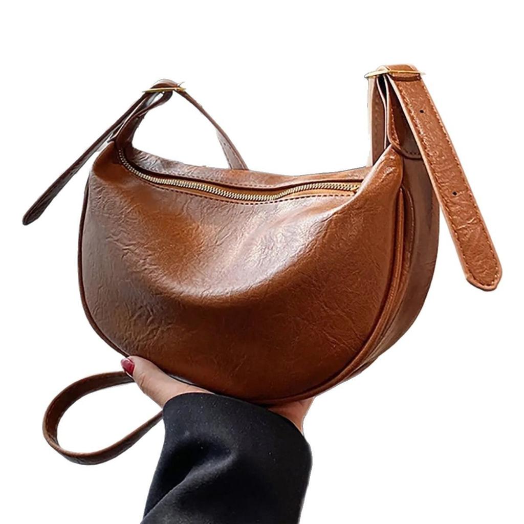 This Year's Trendy High-End Bag for Women New Niche Versatile Large Capacity Dumpling Bag Solid Color Crossbody Bag