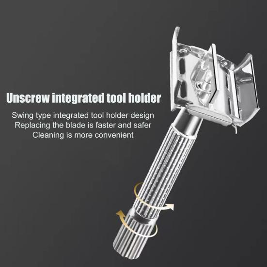 Бритва для бороды с щеткой Острое лезвие Нескользящая ручка Съемная Легко чистится Уход за волосами Ностальгическое вращающееся отверстие Ручной триммер для волос