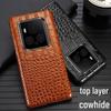 Luxury Crocodile Pattern Half-Cover Genuine Leather Case for Honor Magic6 Ultimate