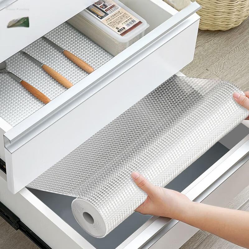 Kitchen Cabinet Liner, Drawer Pad, Waterproof, Moisture-Proof, Oil-Resistant Sticker, Wardrobe And Shoe Cabinet Dustproof Mat, Transparent, 45*150cm