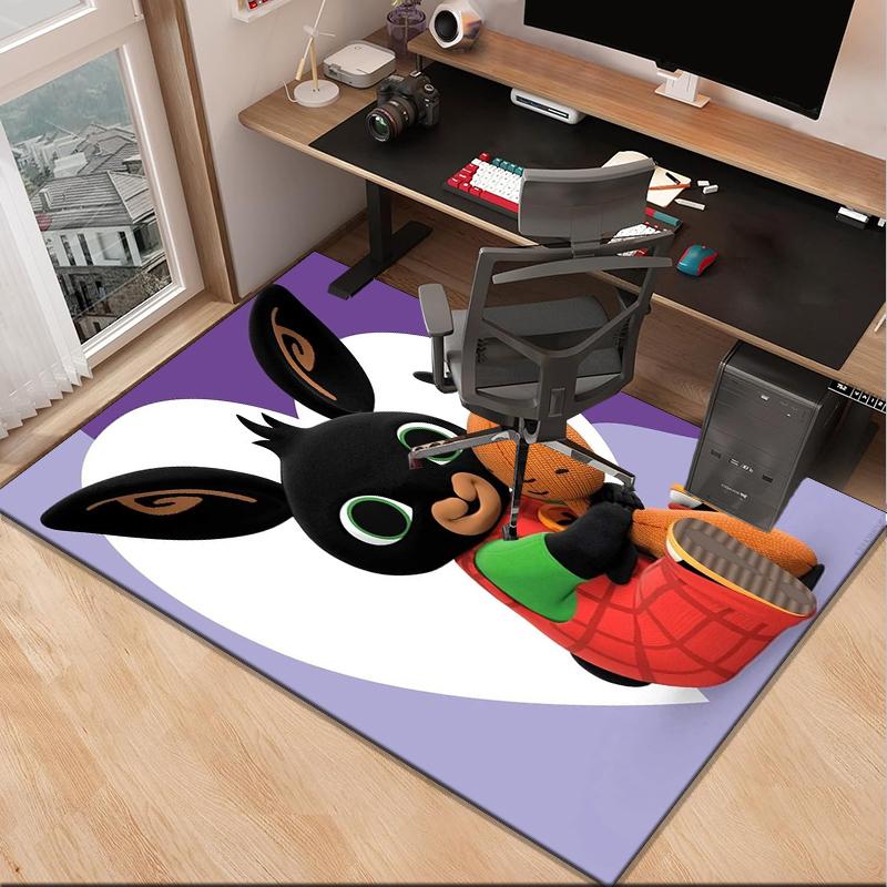 Bunny's Cozy Hug Office Rug Chair Mat, Game Carpet, Suitable for Front Door, Bedroom, Living Room, Desk, Holiday Gift