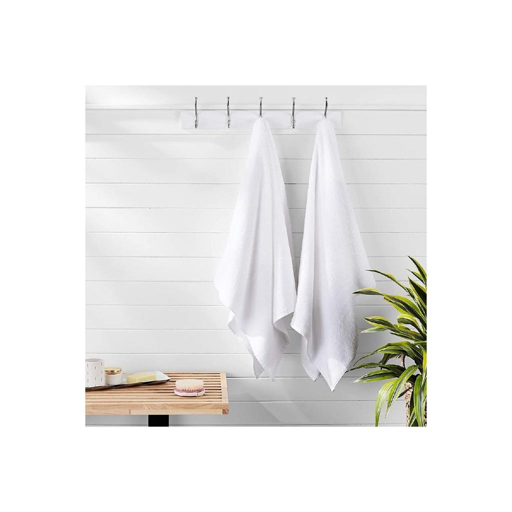 Белый, 50x90, 70x140 Набор банных полотенец, 680 г, 100% хлопок, гостиничное полотенце, набор из 2 шт.
