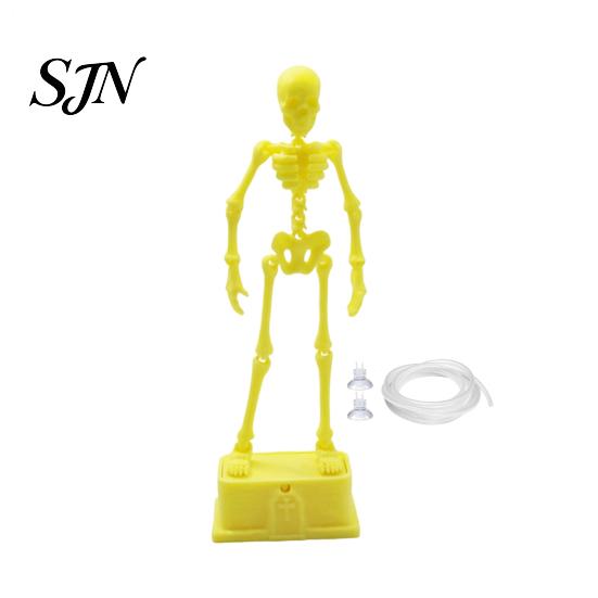 Halloween Aquarium Decorations Dancing Skeleton Bubbler, Air Bubbler with 1m Moving Hose, Fish Tank for Decoration Unique
