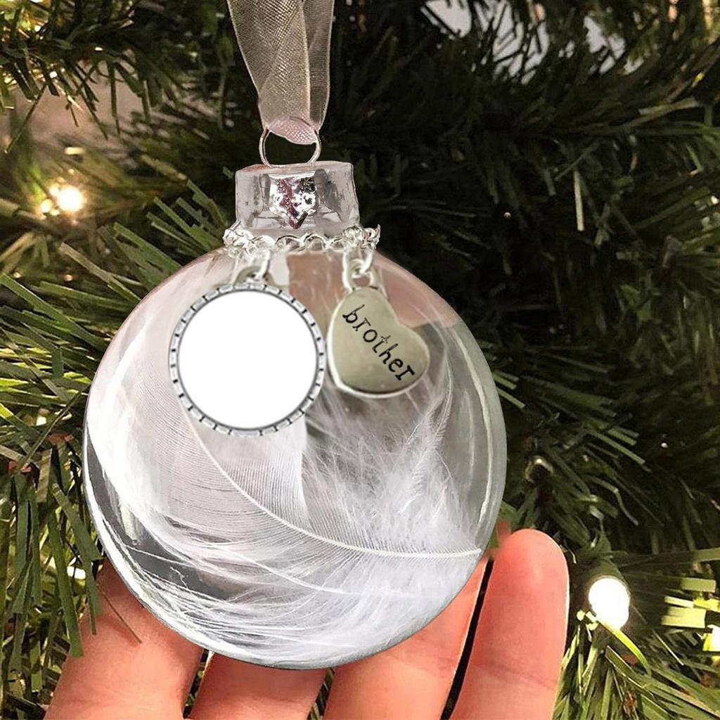 Очаровательный шар в форме сердца с перьями ангела, кулон «Часть моего сердца на небесах», памятный шар, украшение для дома, кулон