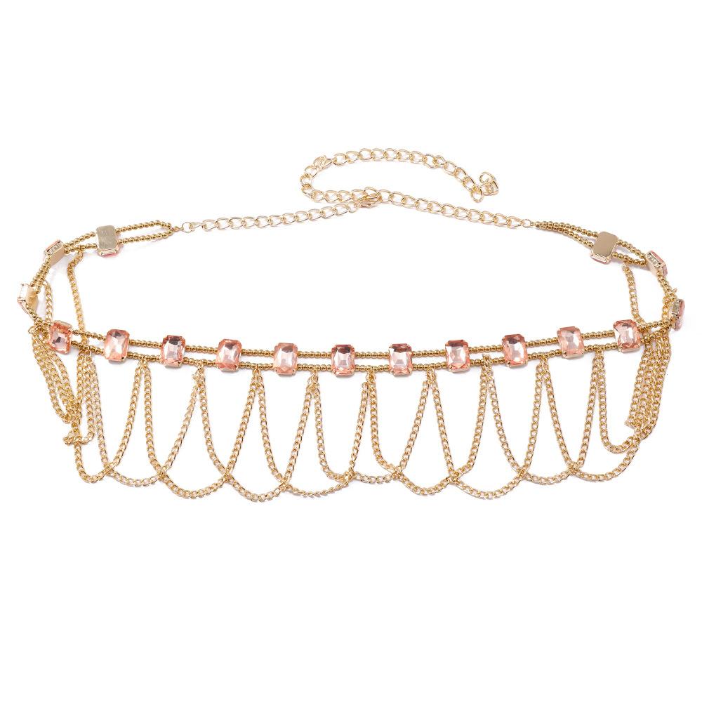 Tassel Waist Chain, Exotic Multi-Layer Diamond Waist Chain, Dance Performance Accessories