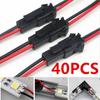 40Pcs SM Terminal Line LED Downlight Ceiling Lamp Male To Female Plug Terminal Wire Connector