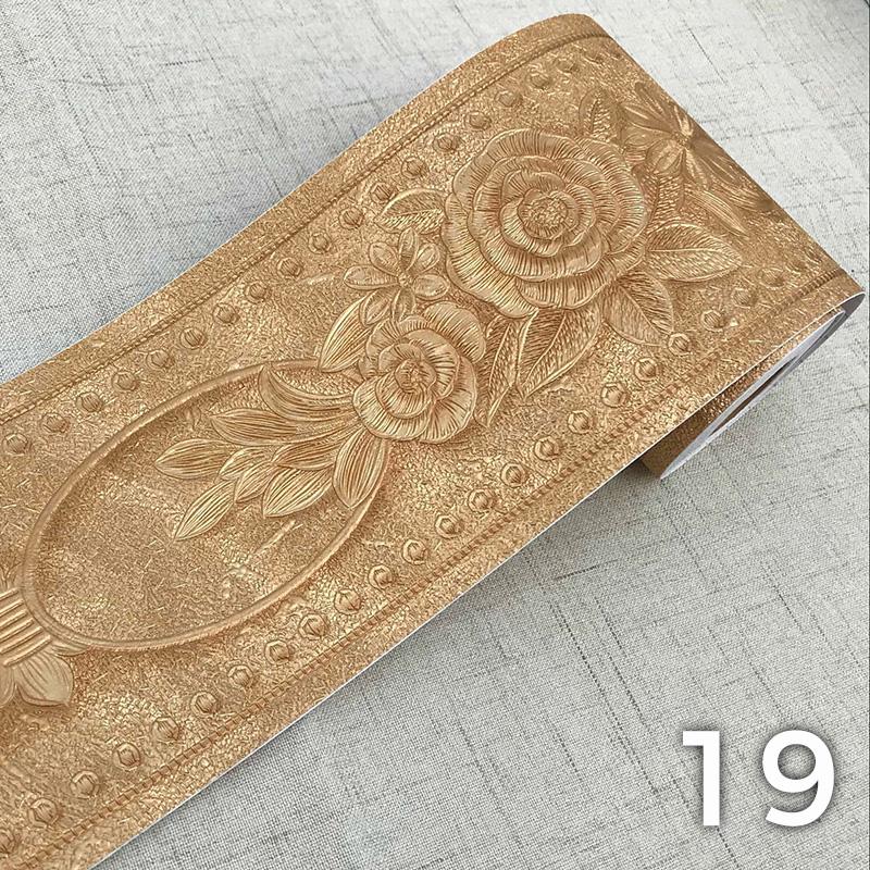 5M ПВХ самоклеящиеся наклейки на плинтус, цветочные наклейки на талию, водонепроницаемые 3D настенные бордюры для ванной комнаты, декор