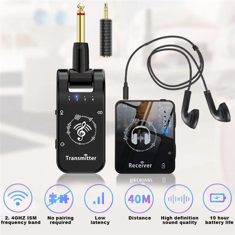 ABNR Wireless In Ear Monitor System Rechargeable Transmitter Receiver Wireless Earphone Monitor Transmission System