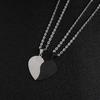Couples Jewelry Heart Necklaces Couple Necklace Stainless Steel Engraved Love Pendants Necklace Valentine'S Day