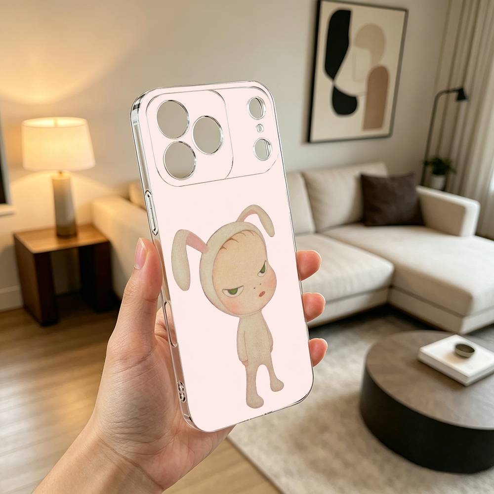 Cute Y-Yoshitomo N-Nara  Phone Case Transparent Silicone Soft For iPhone 17 16 15 14 13 12 11 Mini Pro Max Plus