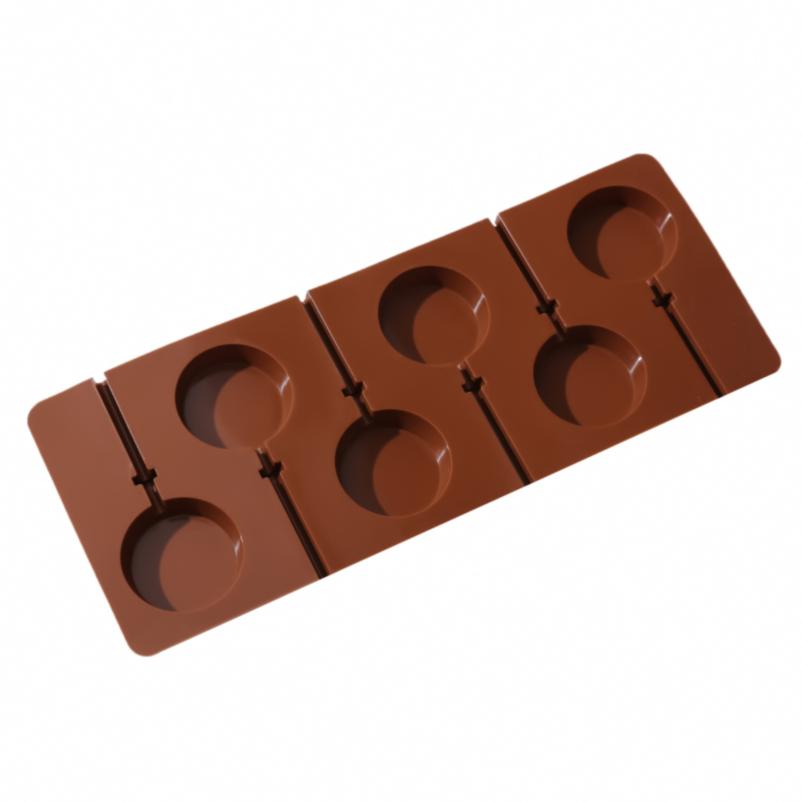 Многоразовая круглая форма для леденцов в форме сердца с цветком, шоколадное украшение, кондитерские инструменты для конфет, принадлежности для выпечки