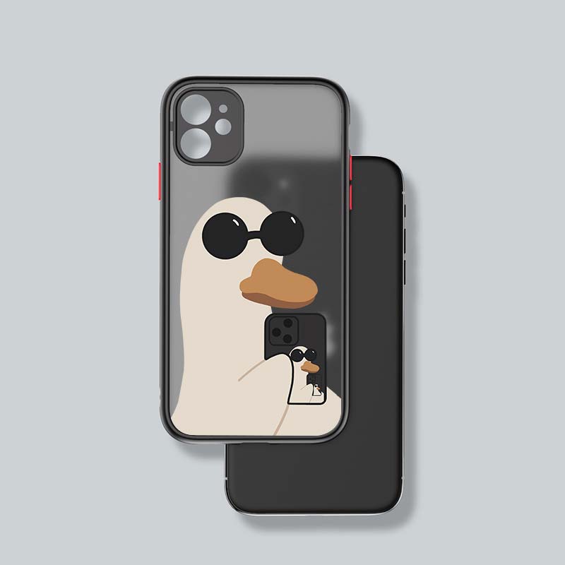 Милый чехол для телефона с утками для девочек и мальчиков для iPhone 14 13 12 11 Mini XS XR X Pro MAX 8 7 6 Plus матовый полупрозрачный чехол из ТПУ