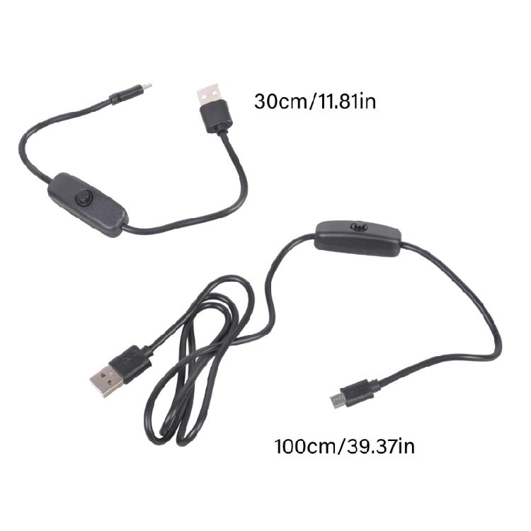 Upgrades USB to Tiny USB Charging Cable Featuring Convenient On Off Control Switches Flexible Cable for Home Office Use