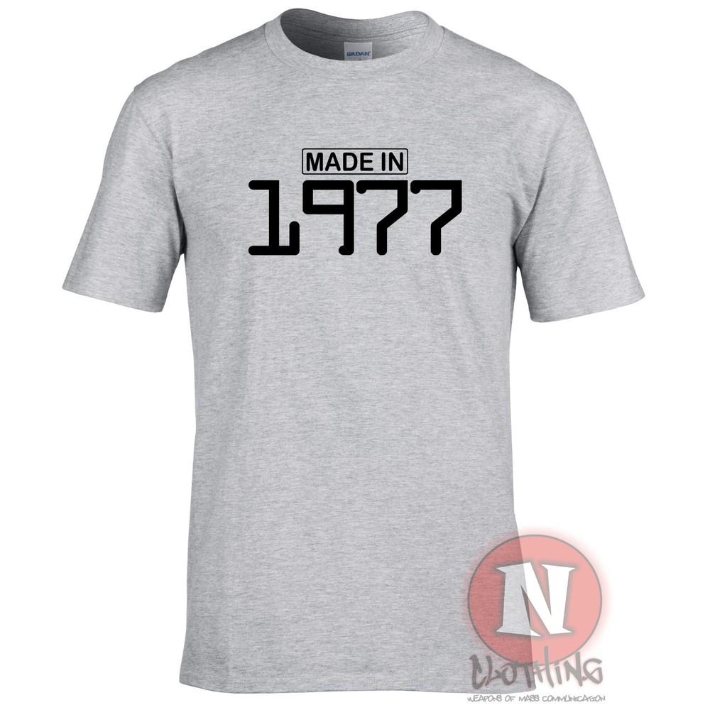 Made In 1977 TShirt Birthday Celebration Funny Party Gift Present Teeshirt