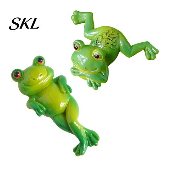 Outdoor Miniature Decoration Micro Landscape Ornament, Frog Design Resin Figurine, Hand Painted Waterproof Vivid Decor Garden for Succulent