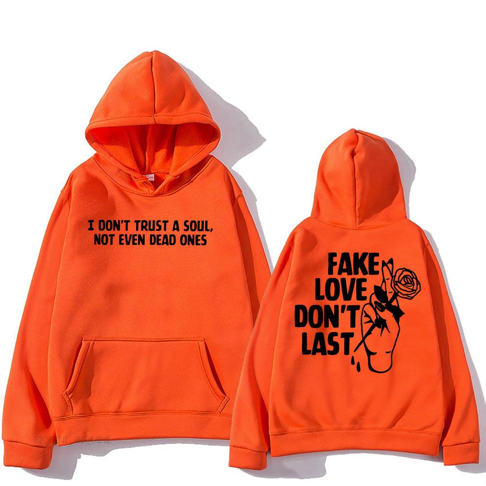 Fake Love Don't Last Hoodies Rapper Mgk Machine Gun Kelly Толстовки для мужчин/женщин Хип-хоп Графический принт Пуловеры с капюшоном