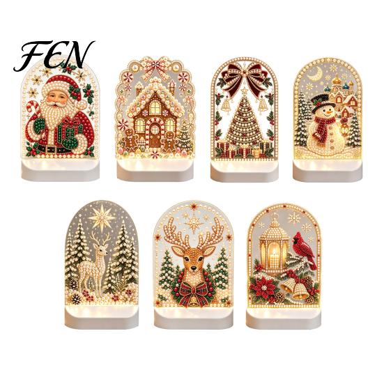 Gifts for Elders Christmas Pearl Light Ornaments Holiday Home Decor, Acrylic LED Decorative Lamp with Soft Glow Bedroom Bookshelf And Party Atmosphere