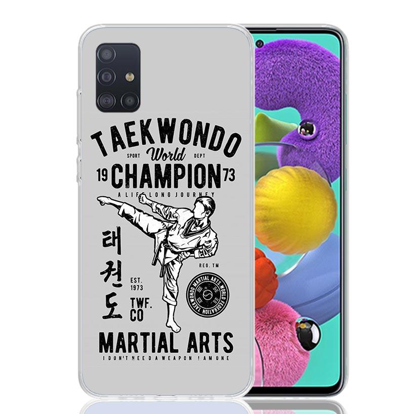 Чехол для телефона Kungfu Taekwondo для Samsung Galaxy A52 A32 A22 A12 A02S A50S A30S A51 A31 AA71 Note 20 Ultra 10 S10 Plus Galaxy A52