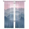 Горный силуэт тюлевые шторы для гостиной спальни вуаль прозрачные шторы окна домашний декор шторы