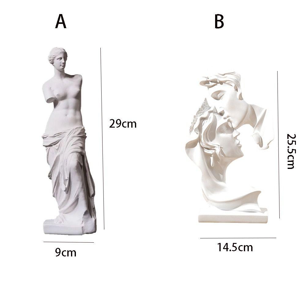 White Artwork Sketch Plaster Resin Art Figurine Beauty and Love Broken Arm Venus Statue Bookshelf