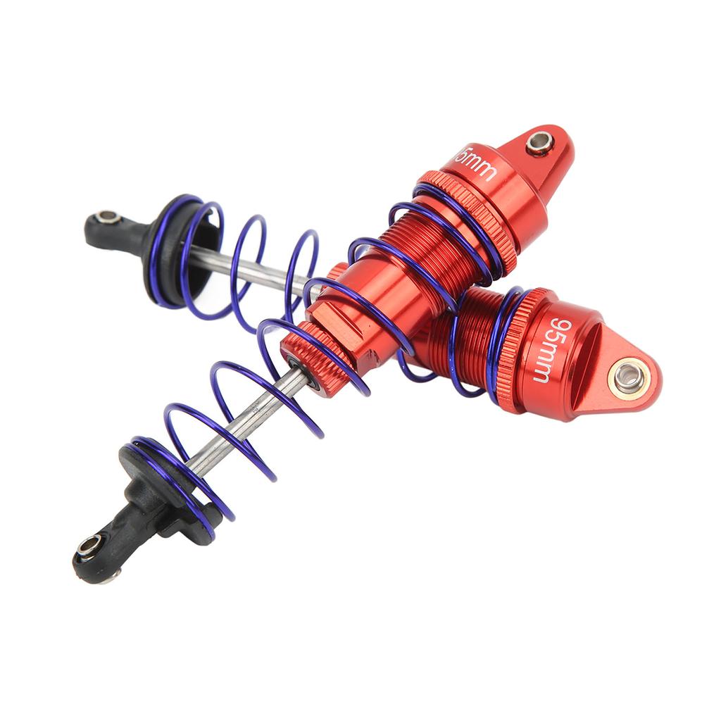 2pcs RC Shock Absorber Aluminum Alloy Adjustable High Strength Oil Damper for 110 RC Car 95mm Red